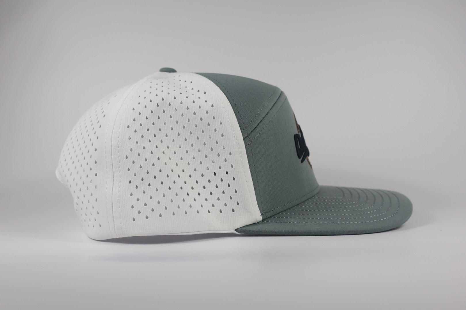 Dad Brims Slick Snap Back Brim (Teal/White)