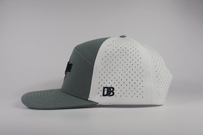 Dad Brims Slick Snap Back Brim (Teal/White)